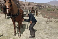 Clyde enters the cart race at Rathskeller Fork.