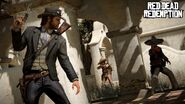 Rafael Jaspeado and Cesar Higueras attack John Marston at Las Hermanas.