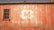 McCarthy Brewing Co. Logo on the saloon's building