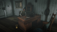 The Sheriff at his desk in Red Dead Online