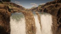 The top of the waterfall seen from New Austin