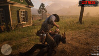 Arthur threatening a stranger