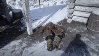 Micah's frozen corpse
