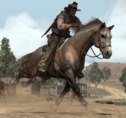 John Marston on a Lusitano