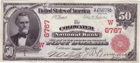 A $50 bill featuring John Sherman