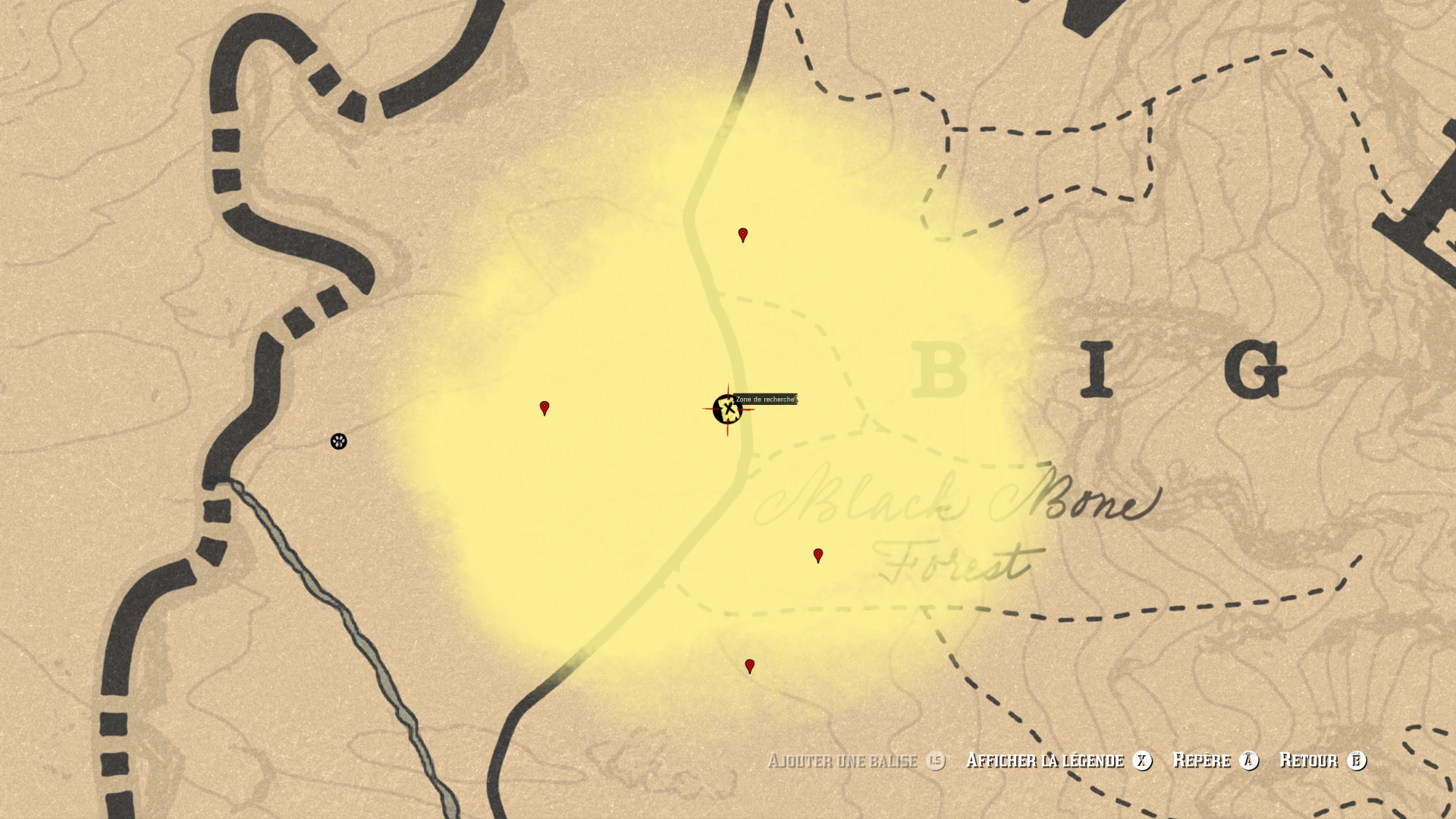 Карта сокровищ лес блэк боун rdr2 online