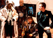 The Series III Boys; Cat, Kryten, Holly, Dave Lister and Arnold Rimmer