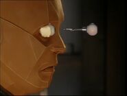 Kryten's eyes are shot out at the speed of sound