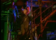 The gang hunt for a Psiren in the rear section of Starbug with bazookoids. Lister has one of the smaller variants of bazookoid. ("Psirens")