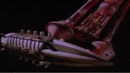 Another view of the Dwarf's Docking Foot clamped onto the DNA ship