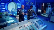 Kryten and Cat in the new Science Room ("Samsara", Series XI)