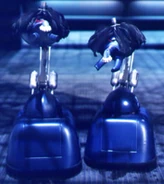 Dressed as members of the Duane Dibbley family with mops on their heads