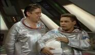 Lister and Confidence prepare to take a space walk ("Confidence & Paranoia", Series I)
