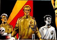 Todhunter, Capt. Hollister, and the hologram George McIntyre