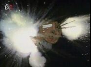 Red Dwarf blowing up in the Series V finale, "Demons & Angels"