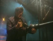 Rimmer with a bazookoid ("Out of Time")