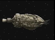 ReddwarfBDYSNTCHR.jpg (26 KB) Early concept artwork for Red Dwarf (from "Bodysnatcher"), showing a much larger embedded asteroid