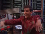 The special salute done by Rimmer ("Demons & Angels", Series V)