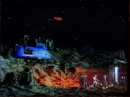 DeathDayParty1.jpg (75 KB) Blue Midget parked next to the party, Red Dwarf in orbit