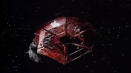 A close-up of the bow of Red Dwarf, Series I