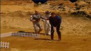 The Dwarfers enjoy a game of golf on Traga 16 ("Blue", Series VII)