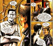 Rimmer as a hologram