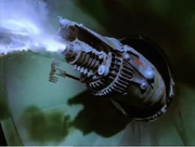 The experimental missile fired from  in one of the excised model shots