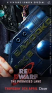 Promo for The Promised Land with a close-up of Lister holding a bazookoid