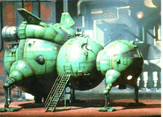 Starbug 1 in the hangar of Red Dwarf ("Backwards")