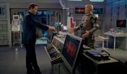 Rimmer and Kryten pick up a distress signal from Iron Star (The Promised Land)