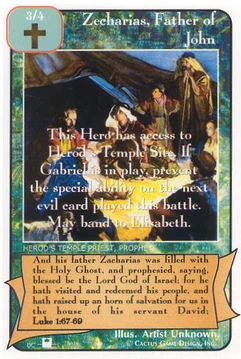 Zecharias, Father of John (Pi) - Priests