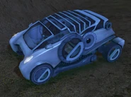 A civilian SUV on the side of the road in Oasis