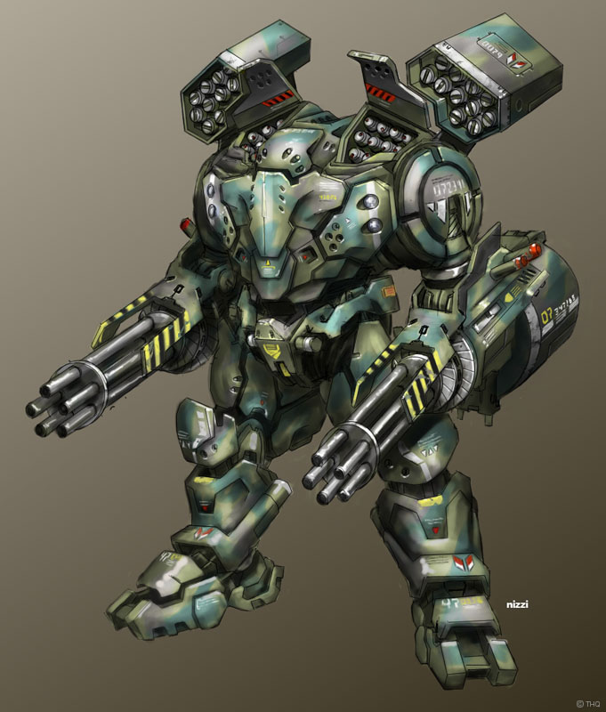 Military Mecha Shoulder Guns