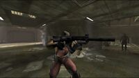 Alias wielding the CAR-72 during in-game cutscence.