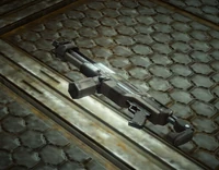 Gauss Rifle lying at the floor