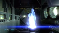 Mallus piloting Inferno GX to escape the defence core.