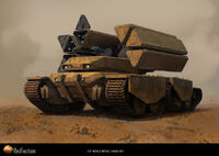 640x453 3122 EDF Mobile Missile Tank 2d sci fi tank picture image digital art