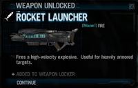 Rocket Launcher's pickup notification