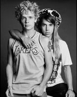 Kiedis with Flea at a young age