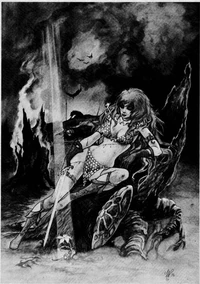"A New Song of Sonja" by Wendy Pini from Savage Sword of Conan #23