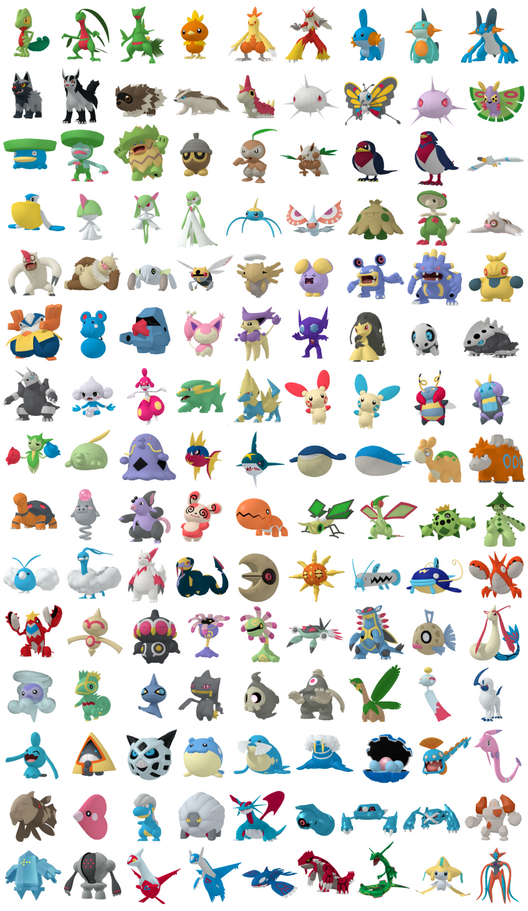 Dacian171607 on X: This is my #Hoenn #pokedex before the event starts.All  of the Pokemon that I have in the Hoenn dex that can be caught in the wild  were caught in