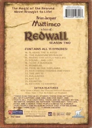 Redwall - Season Two, cardboard DVD sleeve back cover