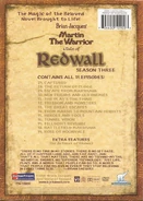 Redwall - Season Three, cardboard DVD sleeve back cover