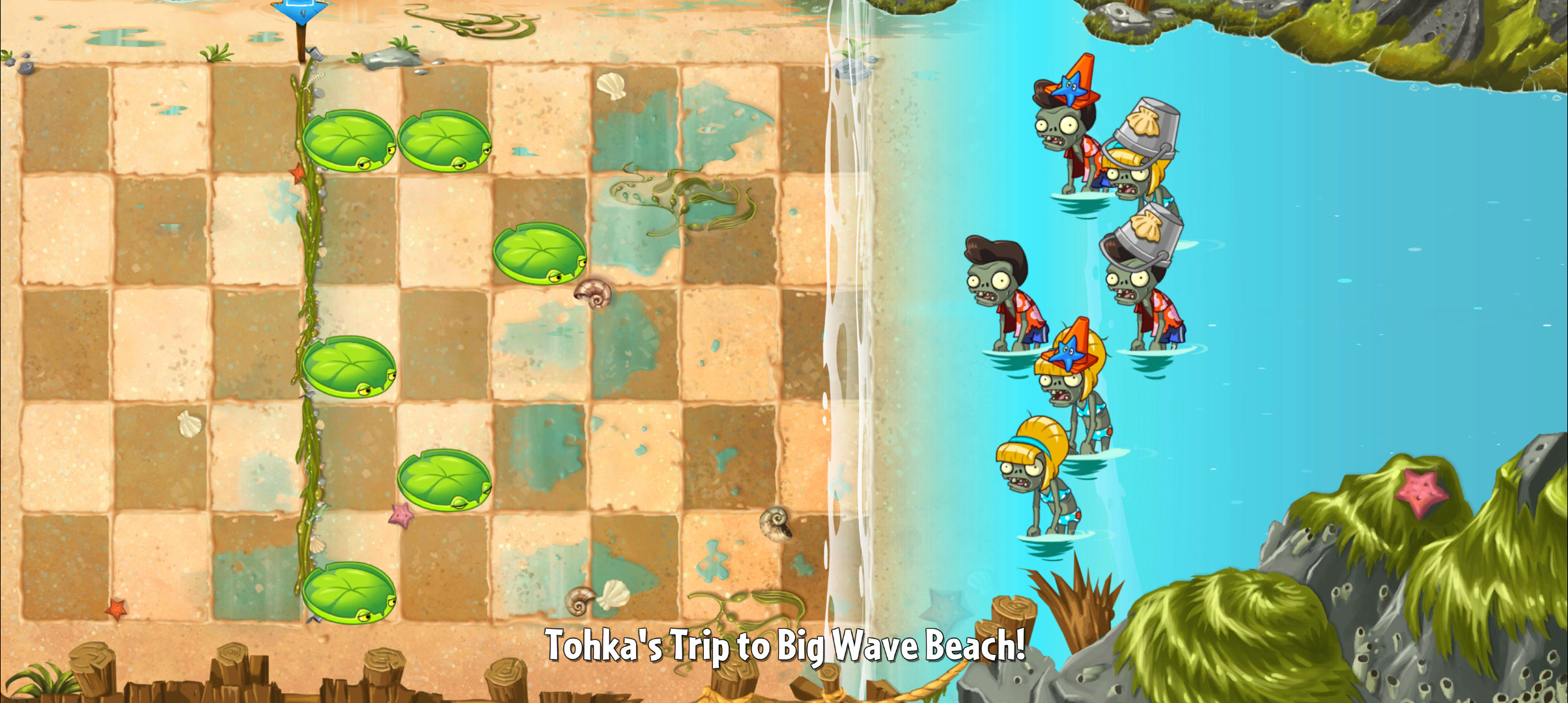 Big Wave Beach - Day 25, Plants vs. Zombies Wiki