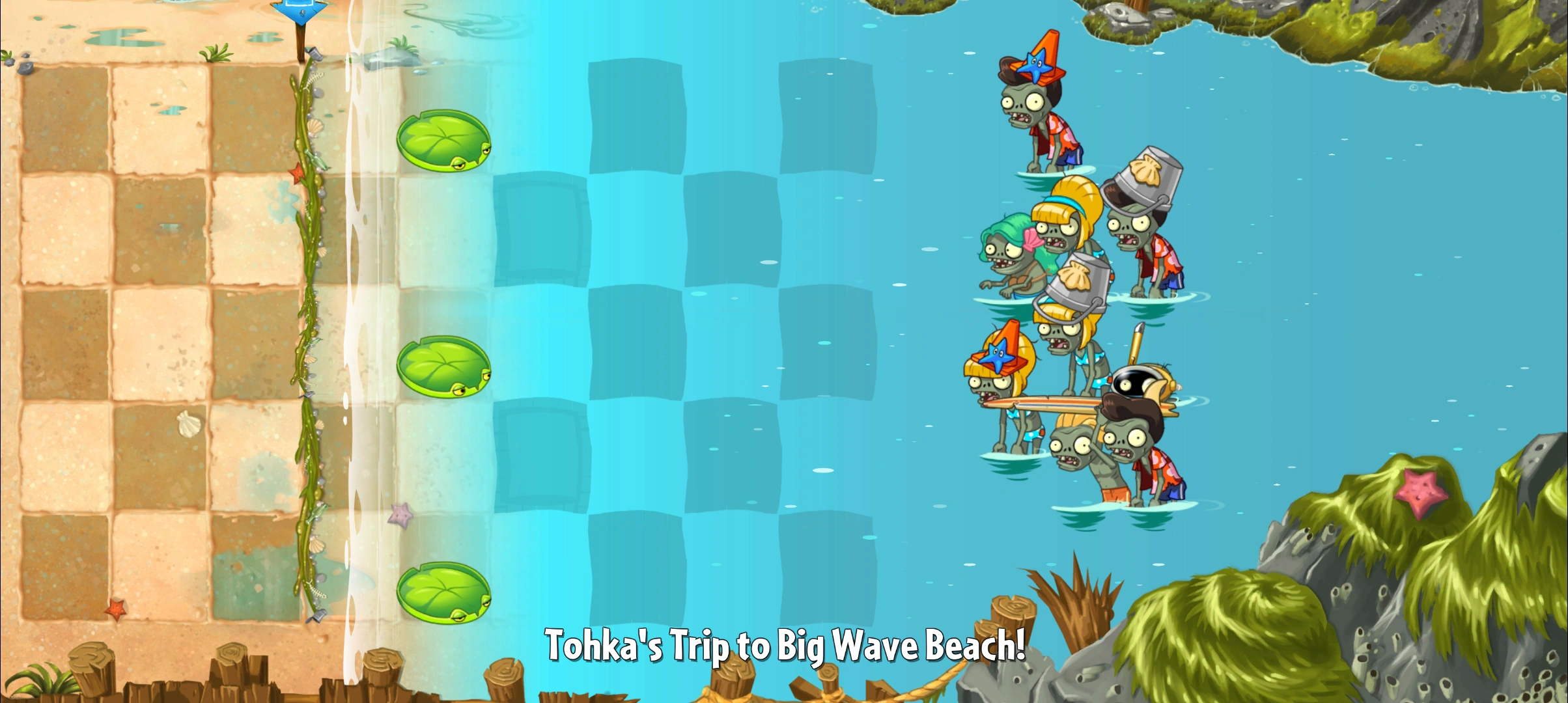 Big Wave Beach - Day 12 | Plants vs. Zombies: Reflourished Wiki Big Wave Beach - Day 12 | Plants vs. Zombies: Reflourished Wiki