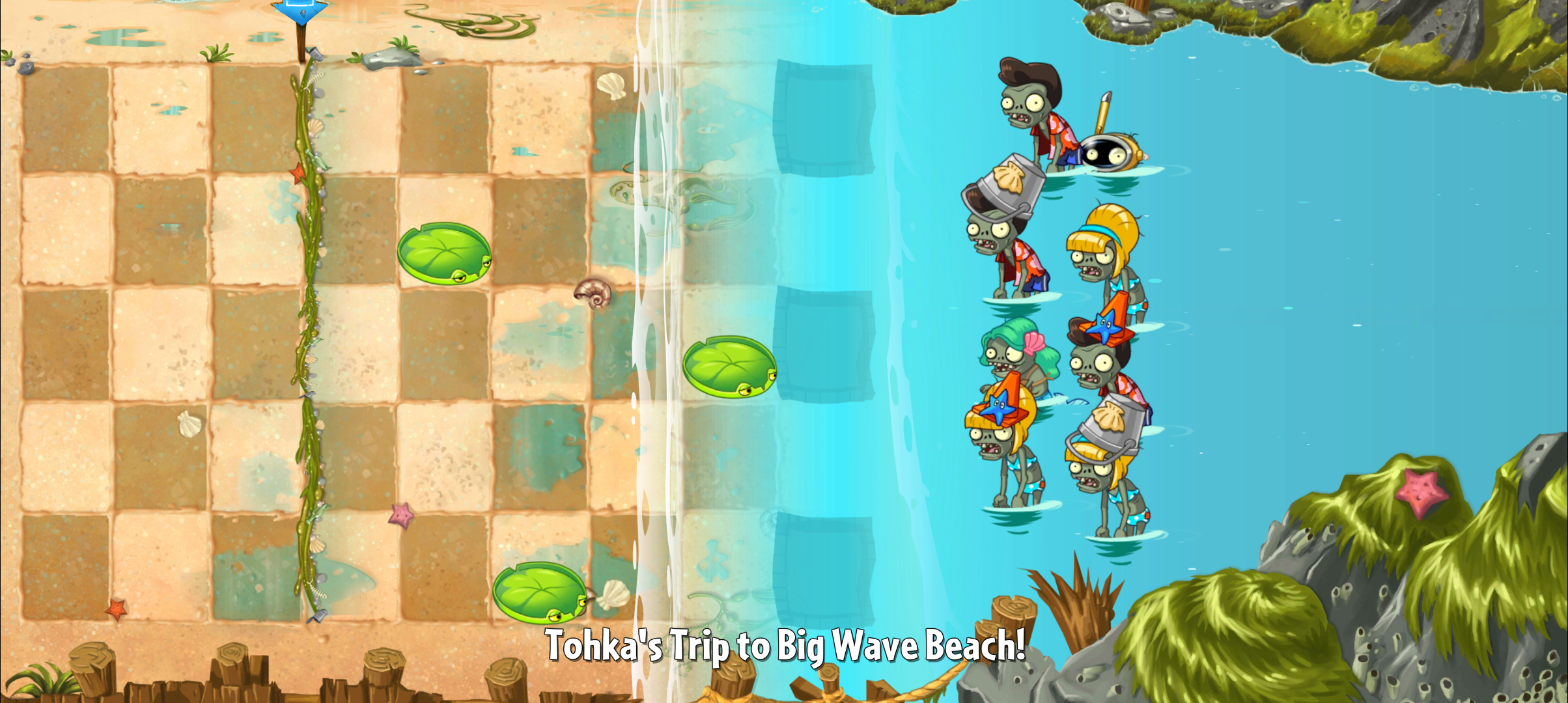 Big Wave Beach - Day 15, Plants vs. Zombies Wiki