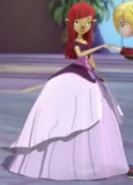 Alicia in her ball gown.