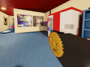 A player inspecting the Scrub Father in first person.