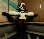 Folly T-posing due to her animations not loading.