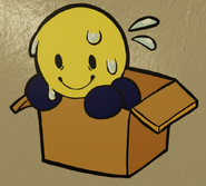 Jaoba peeking out of a box. (electri.cute)